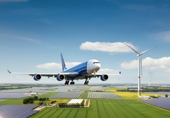 Fototapeta na wymiar Green logistic or Sustainable transport. Sustainable global transport. logistics or travel by Ship, car, train, airplane, truck