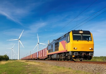 Obraz premium Green logistic or Sustainable transport. Sustainable global transport. logistics or travel by Ship, car, train, airplane, truck