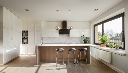 The Benefits of Using Natural Materials in Your White and Neutral Contemporary Kitchen for a Warm and Inviting Feel