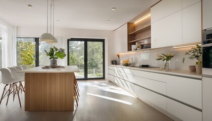 How to Create a Functional Layout in Your White and Neutral Contemporary Kitchen for Maximum Efficiency and Comfort