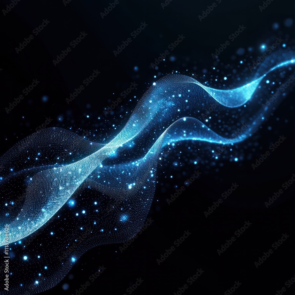 Poster abstract technology big data background concept: digital data flow motion, transfer and storage of d