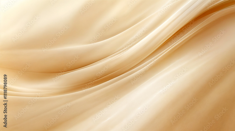Poster soft waves of cream-colored fabric gently fold over each other, creating an elegant and soothing tex