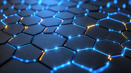 Fototapeta premium Blue Abstract Abstract Futuristic Tech Background.
