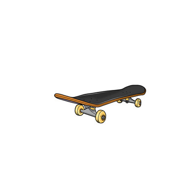 skateboard isolated on white