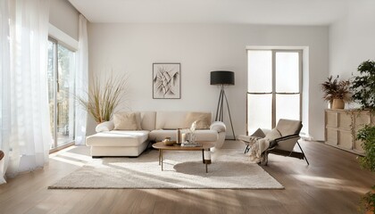 Fototapeta premium Neutral Haven A Contemporary Retreat