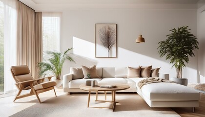 Modern Living Room with Oak Flooring