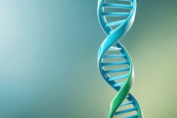 Stylized digital illustration of a dna double helix on gradient