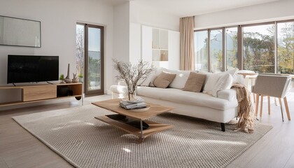 Contemporary Living Room with Art Deco Influences