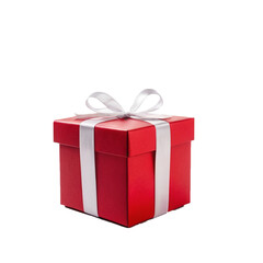 Obraz premium red gift box isolated 