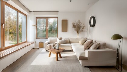 Obraz premium White and Neutral Living Room Decor Trends for a Contemporary Home