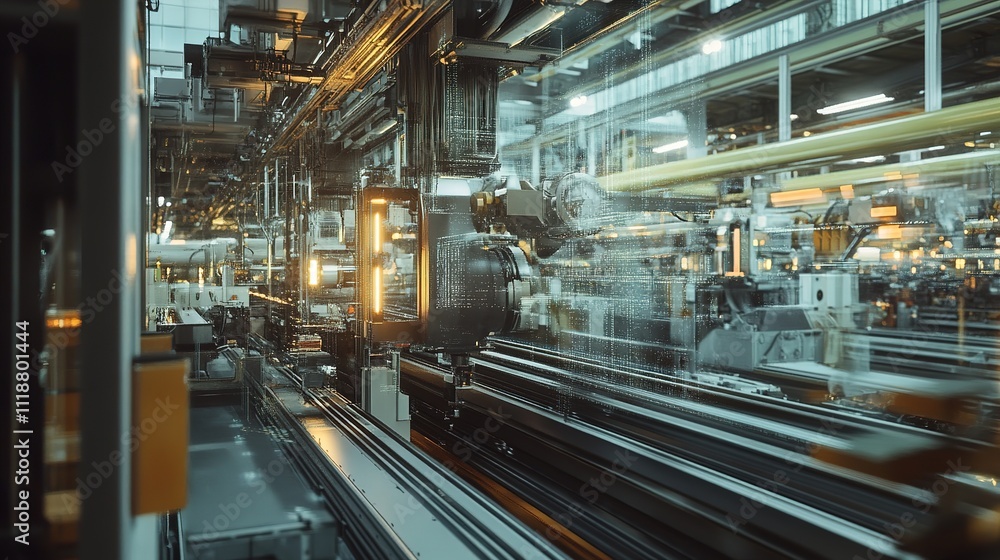 Poster engineers developing ai algorithms to improve the accuracy and speed of factory machinery