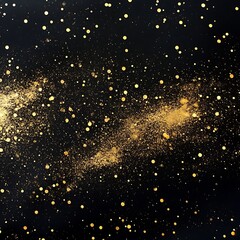 Luxurious gold glitter highlighting dramatic black background design