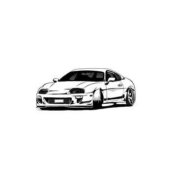 car isolated on white