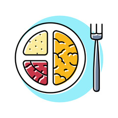caloric deficit obesity overweight color icon vector. caloric deficit obesity overweight sign. isolated symbol illustration