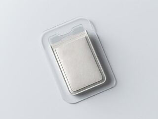 Id card holder on white background