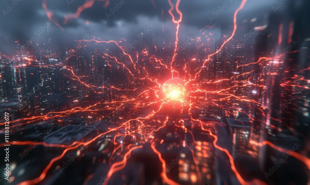 Poster neural links in full lightning