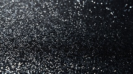 Obraz premium Sparkles of white snowflakes or stars on black abstract background illustration design, shine of white sparkling lights