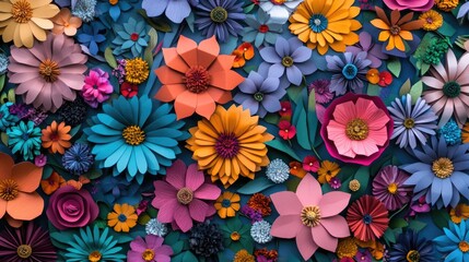 Colorful bouquet of flowers against gray background