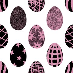 Easter seamless pattern with eggs for wallpaper and fabrics and textiles