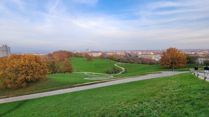 Landscape view of the Munich city from the top