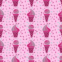 Christmas ice candy seamless ice cream pattern for wrapping paper and fabrics