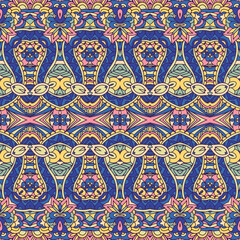 Ethnic tribal festive pattern for fabric. Abstract geometric colorful seamless pattern ornamental. Mexican design.