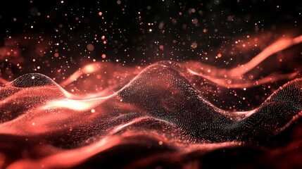 enerate me a cinematic motion graphic background, black and white color grading, motion graphic should be like a motion waves with a very dark and red color, but keep it stylish, not a lot of waves, b