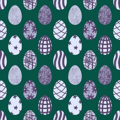 Easter seamless pattern with eggs for wallpaper and fabrics and textiles