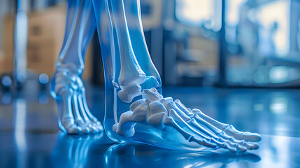 Detailed X-ray of Human Foot Anatomy