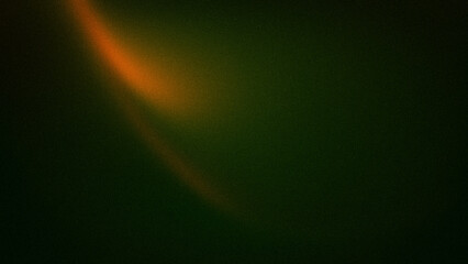Mysterious abstract gradient with deep green and black hues, illuminated by a soft orange glow and grainy texture, perfect for 4K wallpapers and banners