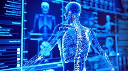 Human Skeleton Anatomy Visualization