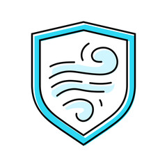 storm resistant label product caution color icon vector. storm resistant label product caution sign. isolated symbol illustration