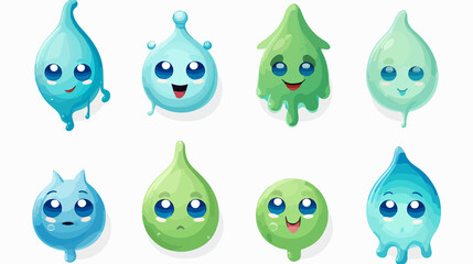Comic Book Character Vector Design: Sweat Drops for Expressive Illustrations