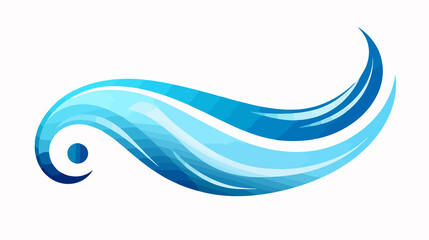 Swirly Waves Tears Icon Logo for Natural Water Splash. Creative Design Element for Branding