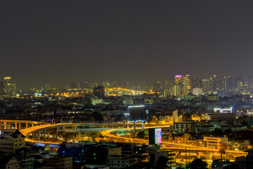 The blurred background of fireworks (light trails) is beautiful at night, seen in the New Year holidays, Christmas events, for tourists to take pictures during public travel.