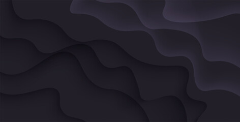 abstract black soft diagonal shape light and shadow wavy background.