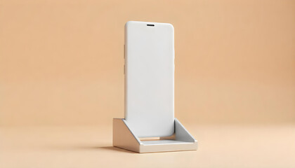 3d handphone and holder mockup