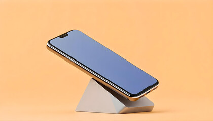 3d handphone and holder mockup