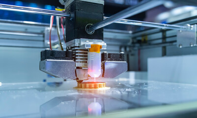 Three dimensional printing machine, 3D printer.