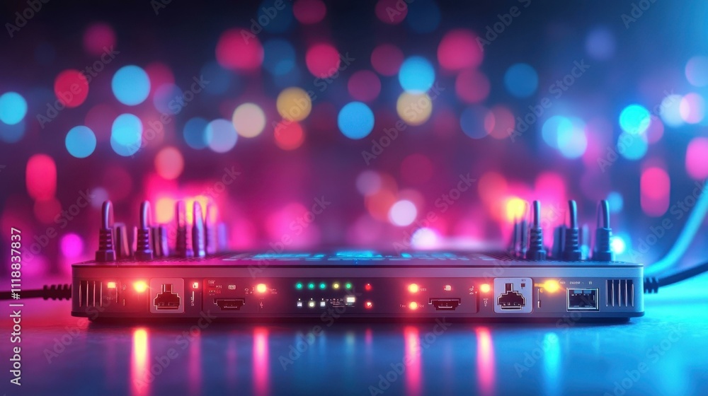 Poster gaming equipment gaming router - router optimized for low latency and high-speed internet for gaming