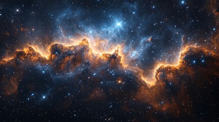 Award-winning James Webb space telescope photoshoot constellation with blue shinnig stars, 32k resolution 