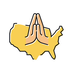 indigenous peoples day usa holiday color icon vector. indigenous peoples day usa holiday sign. isolated symbol illustration