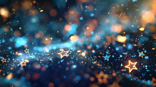 A constellation of stars each representing a different digital currency highlighting the global impact of digital finance on traditional currencies.