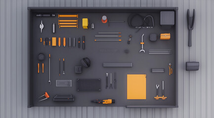 Practical and Sparse Tiny Garage Workshop Layout for DIY Projects