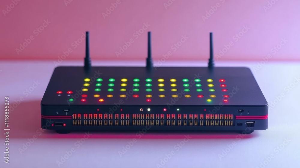 Poster gaming equipment gaming router - router optimized for low latency and high-speed internet for gaming