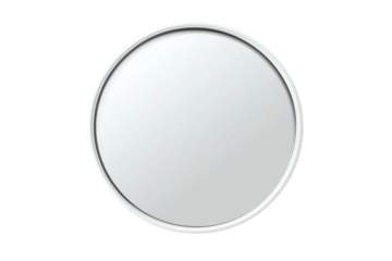 . Mirror round isolated. Realistic round mirror frame 