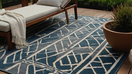 Obraz premium Contemporary outdoor rug in modern stylish design