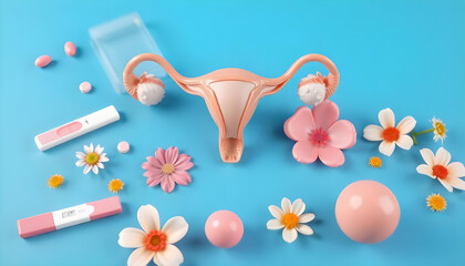 Fototapeta premium 3d fertility pregnant in vitro fertilization technology