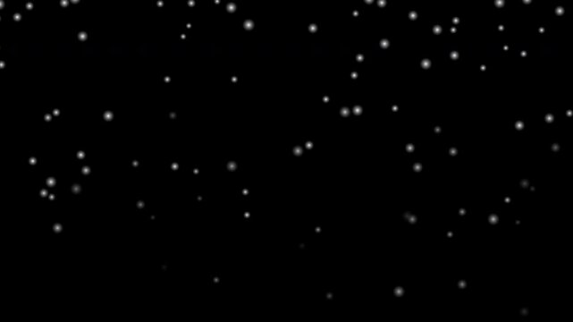 Christmas snowfall seamless loop video isolated on black background. PNG analog able with screen or sdd transparency mode.