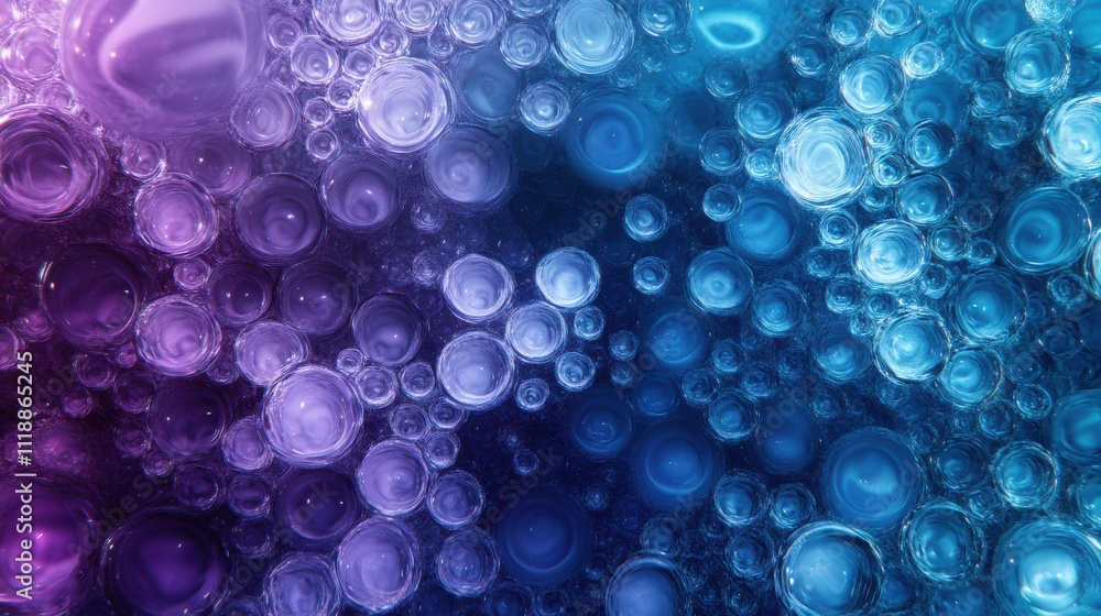 Poster colorful abstract background with bubbles and swirling patterns